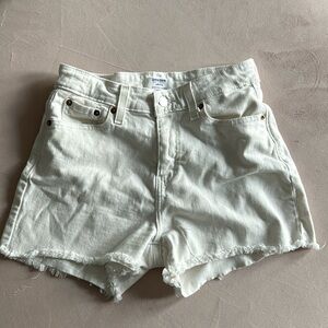 White Levis Cut Off Shorts